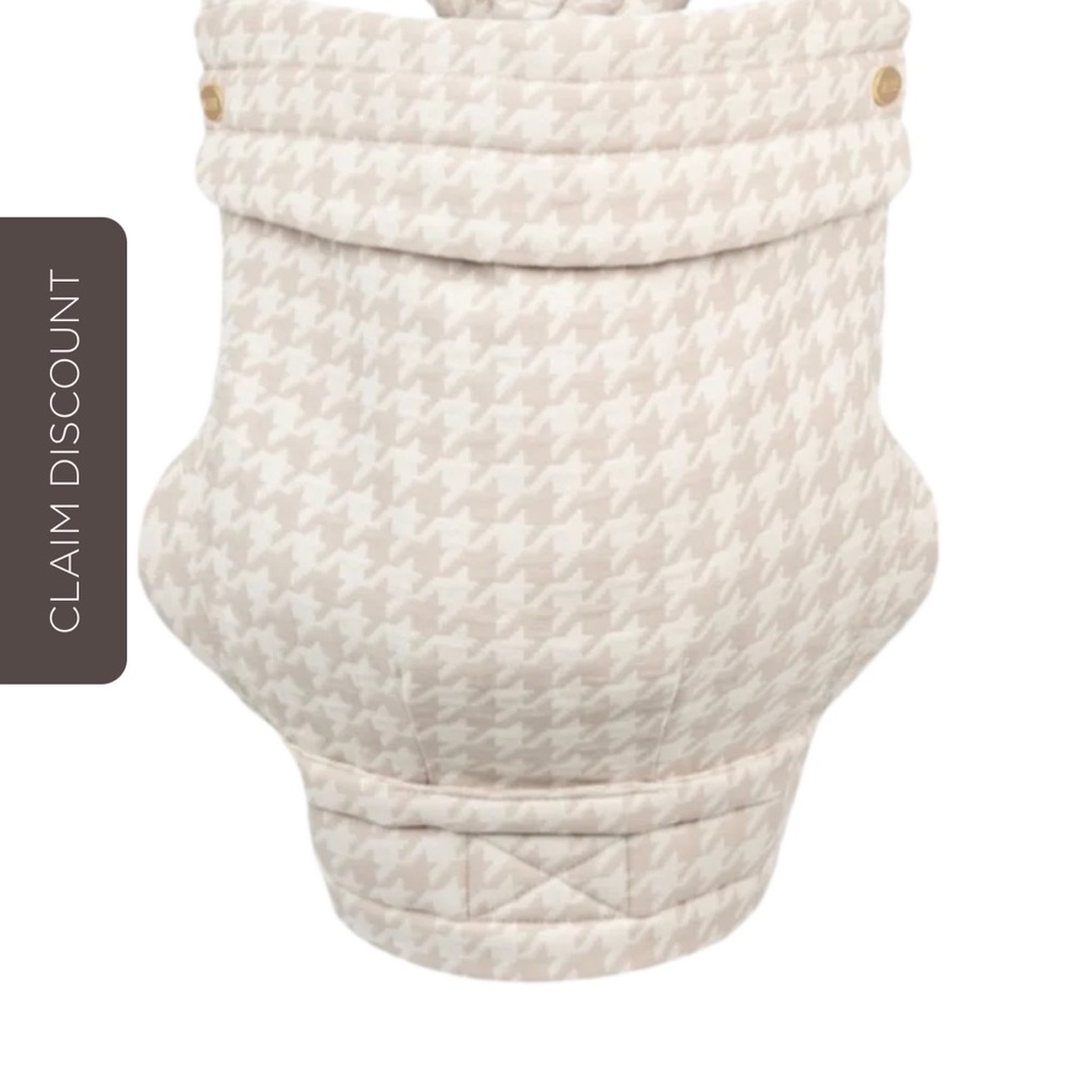 Cream Houndstooth Kids Carrier
